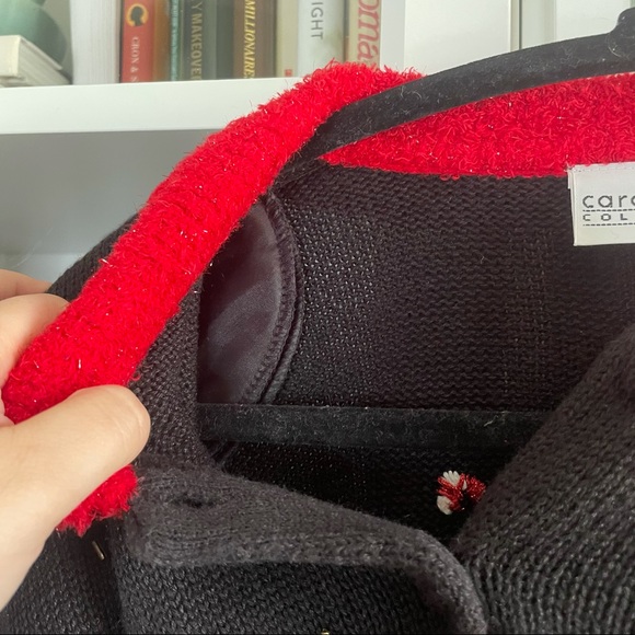 Vintage Snowman Christmas Cardigan Sweater M - Picture 11 of 15